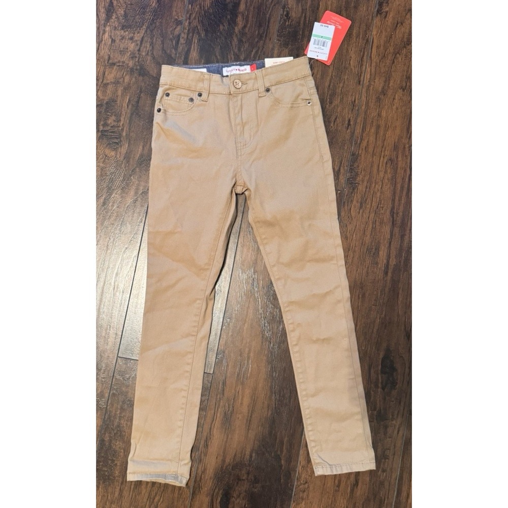 Lucky Brand Kids Skinny Stretch Pants Kelp Khaki Chino Size 8 NEW Back to School